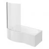 Cruze B Shaped Shower Bath - 1700mm with Screen & Panel 2 Cruze B Shaped Shower Bath - 1700mm with Screen & Panel -Bathroom Baths Shop Cruze B Shaped Shower Bath 1700mm with Screen Panel p
