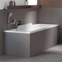 Duravit DuraStyle 1700 x 750mm Rectangular Bath with Backrest Slope Right + Support Feet -Bathroom Baths Shop DS17X75RB D3 460