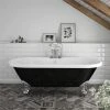 Duke Black 1695 Double Ended Roll Top Bath w. Ball + Claw Leg Set -Bathroom Baths Shop Duke Black 1695 Double Ended Bath p