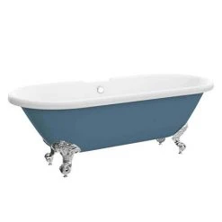 Duke Blue 1695 Double Ended Roll Top Bath w. Ball + Claw Leg Set -Bathroom Baths Shop Duke Blue 1695 Double Ended Roll Top Bath Ball and Claw Legs d5 460