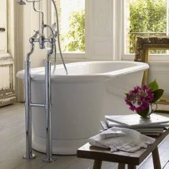 Burlington London 1800 x 850mm Round Soaking Tub - E18 -Bathroom Baths Shop E18 D4 460