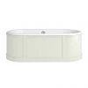 Burlington London 1800mm Bath with Curved Surround & Waste - Sand -Bathroom Baths Shop E22S P
