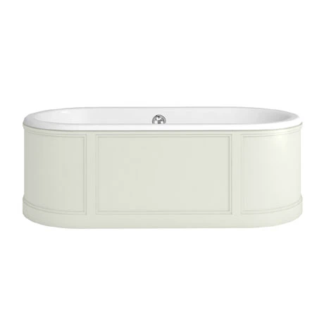 Burlington London 1800mm Bath with Curved Surround & Waste - Sand 3 Burlington London 1800mm Bath with Curved Surround & Waste - Sand