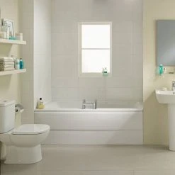 Ideal Standard Tempo Cube 1700 x 750mm 0TH Double Ended Idealform Bath 8 Ideal Standard Tempo Cube 1700 x 750mm 0TH Double Ended Idealform Bath -Bathroom Baths Shop E258301 D2 460