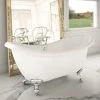 Earl 1750 Double Ended Roll Top Slipper Bath + Chrome Leg Set -Bathroom Baths Shop EARL1750B product