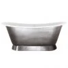 Hurlingham Montreal 1680 x 760mm Polished Pewter Lustre Cast Iron Roll Top Bath