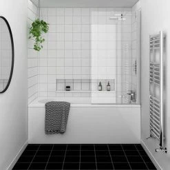 Nuie Square Hinged with Fixed Panel Screen Barmby Shower Bath 9 Nuie Square Hinged with Fixed Panel Screen Barmby Shower Bath -Bathroom Baths Shop ERSS1BARMBY d4 460