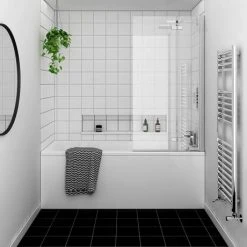 Nuie Square Hinged with Fixed Panel Screen Linton Shower Bath -Bathroom Baths Shop ERSS1LINTON d3 460