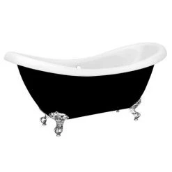 Earl Black 1750 Double Ended Roll Top Slipper Bath w. Ball + Claw Leg Set 13 Earl Black 1750 Double Ended Roll Top Slipper Bath w. Ball + Claw Leg Set -Bathroom Baths Shop Earl Black 1750 Double Ended Roll Top Slipper Bath D5 460