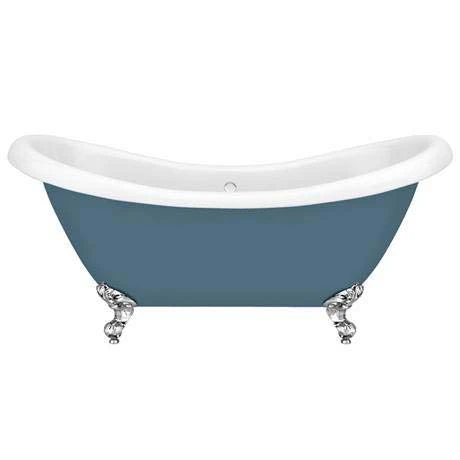 Earl Blue 1750 Double Ended Roll Top Slipper Bath w. Ball + Claw Leg Set 4 Earl Blue 1750 Double Ended Roll Top Slipper Bath w. Ball + Claw Leg Set - Image 2