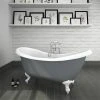 Earl Grey 1750 Double Ended Roll Top Slipper Bath w. Ball + Claw Leg Set 1 Earl Grey 1750 Double Ended Roll Top Slipper Bath w. Ball + Claw Leg Set -Bathroom Baths Shop Earl Grey 1750 Double Ended Roll Top Slipper Bath n p
