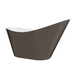 Nova Titanium Silver 1570 Modern Small Free Standing Slipper Bath -Bathroom Baths Shop FB62TSIL n d1 460