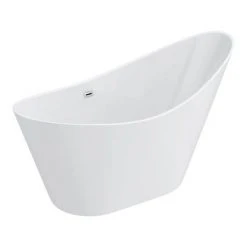 Nova 1570 Modern Small Free Standing Slipper Bath -Bathroom Baths Shop FB62 detail4 460