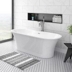 Alps 1660 x 735 Modern Roll Top Bath