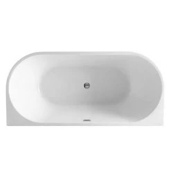 Apollo 1500 x 750mm Small Back To Wall Modern Curved Bath 7 Apollo 1500 x 750mm Small Back To Wall Modern Curved Bath -Bathroom Baths Shop GD8113 150 detail2 460