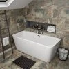 Orion 1500 x 750mm Small Back To Wall Modern Square Bath -Bathroom Baths Shop GD8117 150 p