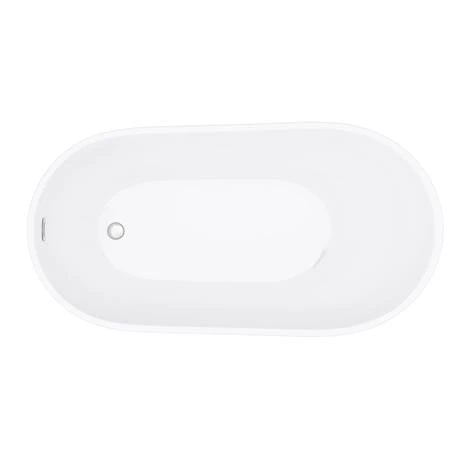 Toreno 1370 Small Modern Slipper Free Standing Bath 6 Toreno 1370 Small Modern Slipper Free Standing Bath - Image 4