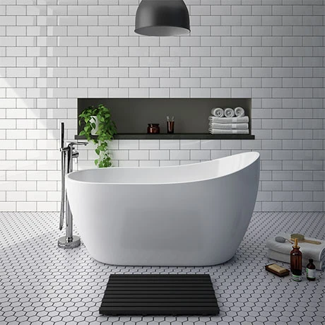 Toreno 1370 Small Modern Slipper Free Standing Bath 3 Toreno 1370 Small Modern Slipper Free Standing Bath