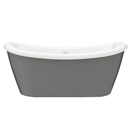 1770 x 775 Gloss Grey Double Ended Slipper Roll Top Bath 3 1770 x 775 Gloss Grey Double Ended Slipper Roll Top Bath