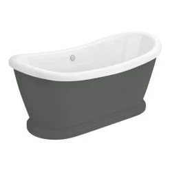 Chatsworth Dark Grey 1770 Double Ended Slipper Roll Top Bath -Bathroom Baths Shop GRYFB29 detail1 460