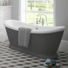 Chatsworth Dark Grey 1770 Double Ended Slipper Roll Top Bath -Bathroom Baths Shop GRYFB29 np