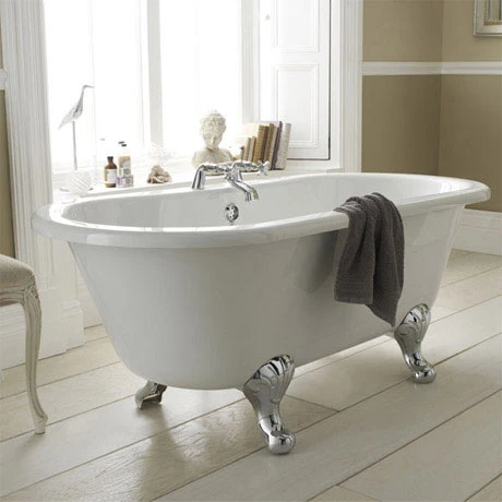 Nuie Grosvenor 1500 Small Double Ended Roll Top Bath inc. Chrome Legs 3 Nuie Grosvenor 1500 Small Double Ended Roll Top Bath inc. Chrome Legs