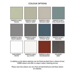 Hurlingham Belvoir 0TH Cast Iron Roll Top Bath (1840x780mm) with White Feet -Bathroom Baths Shop HUR034 036 d1 460