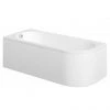 J-Shaped 1700mm Single Ended Bath + Curved Panel -Bathroom Baths Shop JBTH prod