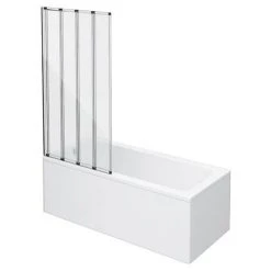 Kent Square Single Ended Bath with Bi-Fold Screen 7 Kent Square Single Ended Bath with Bi-Fold Screen -Bathroom Baths Shop KBBF detail1 460