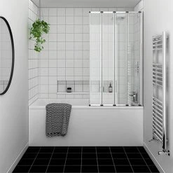 Kent Square Single Ended Bath with Bi-Fold Screen