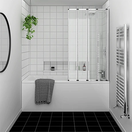 Kent Square Single Ended Bath with Bi-Fold Screen 3 Kent Square Single Ended Bath with Bi-Fold Screen