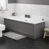 Keswick Grey 1700 x 700 Double Ended Bath inc. Front + End Panels -Bathroom Baths Shop KES GRY DE17 p