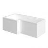 Milan Shower Bath - 1500mm L Shaped + Acrylic Panel -Bathroom Baths Shop L Shaped Shower Bath with Acrylic Panel 1500mm p