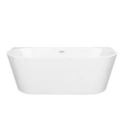 Apollo Back To Wall Modern Curved Bath (1700 x 800mm) -Bathroom Baths Shop LBT40W n d2 460