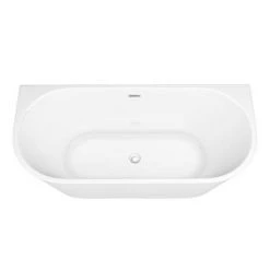 Apollo Back To Wall Modern Curved Bath (1700 x 800mm) -Bathroom Baths Shop LBT40W n d4 460