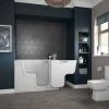 Milton Luxury Walk In 1300 x 660mm Easy Access Deep Soak Bath inc. Front + End Panels 2 Milton Luxury Walk In 1300 x 660mm Easy Access Deep Soak Bath inc. Front + End Panels -Bathroom Baths Shop M0278 p