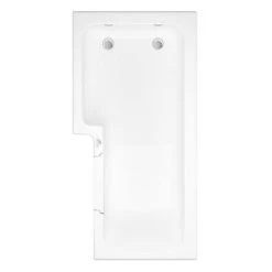 Milton Walk In 1700mm L Shaped Bath inc. Screen + Panel -Bathroom Baths Shop MAR EA LBTH d2 460
