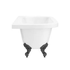 Admiral 1685 Back To Wall Roll Top Bath + Matt Black Leg Set -Bathroom Baths Shop MBADMIRAL1685B n d2 460