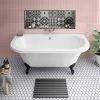 Admiral 1685 Back To Wall Roll Top Bath + Matt Black Leg Set 2 Admiral 1685 Back To Wall Roll Top Bath + Matt Black Leg Set -Bathroom Baths Shop MBADMIRAL1685B n p