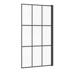 Appleby 1700 Roll Top Shower Bath with Matt Black Grid Screen + Leg Set -Bathroom Baths Shop MBAP17BS d3 460