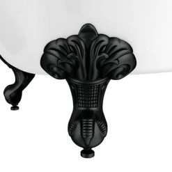 Bromley 1780 Single Ended Roll Top Bath + Matt Black Leg Set -Bathroom Baths Shop MBBROM1780B d1 460