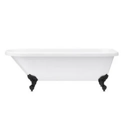 Bromley 1780 Single Ended Roll Top Bath + Matt Black Leg Set -Bathroom Baths Shop MBBROM1780B detail4 460