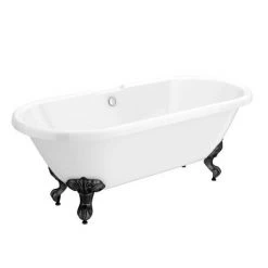 Duke 1795 Traditional Roll Top Bath + Matt Black Leg Set -Bathroom Baths Shop MBDUKE1795B d2 460