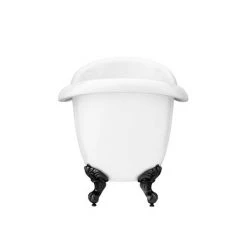 Earl 1750 Double Ended Roll Top Slipper Bath + Matt Black Leg Set -Bathroom Baths Shop MBEARL1750B n d5 460