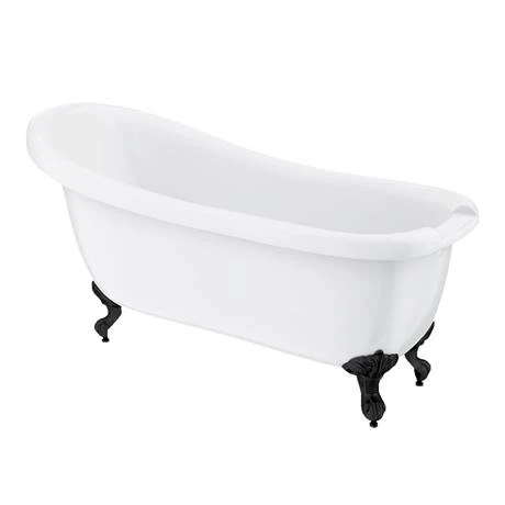 Oxford 1710 Roll Top Slipper Bath + Matt Black Leg Set 5 Oxford 1710 Roll Top Slipper Bath + Matt Black Leg Set - Image 3