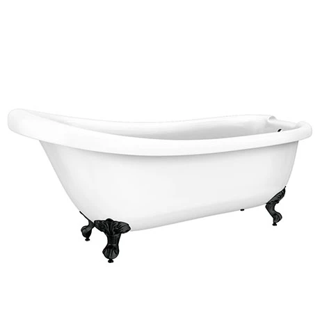 Oxford 1710 Roll Top Slipper Bath + Matt Black Leg Set 3 Oxford 1710 Roll Top Slipper Bath + Matt Black Leg Set