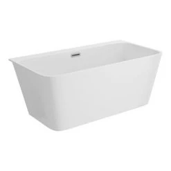 Mileto Square Back to Wall Modern Bath (1500 x 760mm) -Bathroom Baths Shop MBTW15W detail03 460
