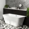 Mileto Square Back to Wall Modern Bath (1500 x 760mm) 2 Mileto Square Back to Wall Modern Bath (1500 x 760mm) -Bathroom Baths Shop MBTW15W prod1
