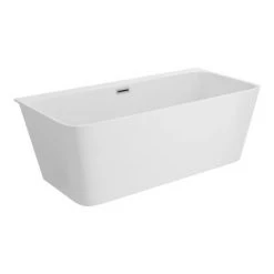 Mileto Square Back to Wall Modern Bath (1700 x 800mm) 12 Mileto Square Back to Wall Modern Bath (1700 x 800mm) -Bathroom Baths Shop MBTW17W D5 460