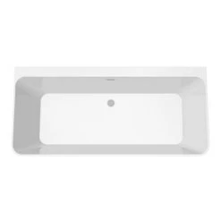 Mileto Square Back to Wall Modern Bath (1700 x 800mm) 10 Mileto Square Back to Wall Modern Bath (1700 x 800mm) -Bathroom Baths Shop MBTW17W d3 460